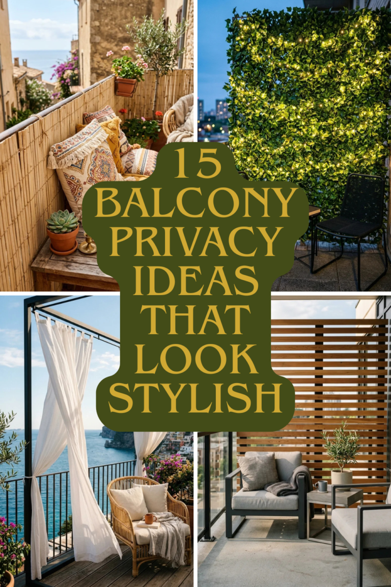 15 Balcony Privacy Ideas That Look Stylish