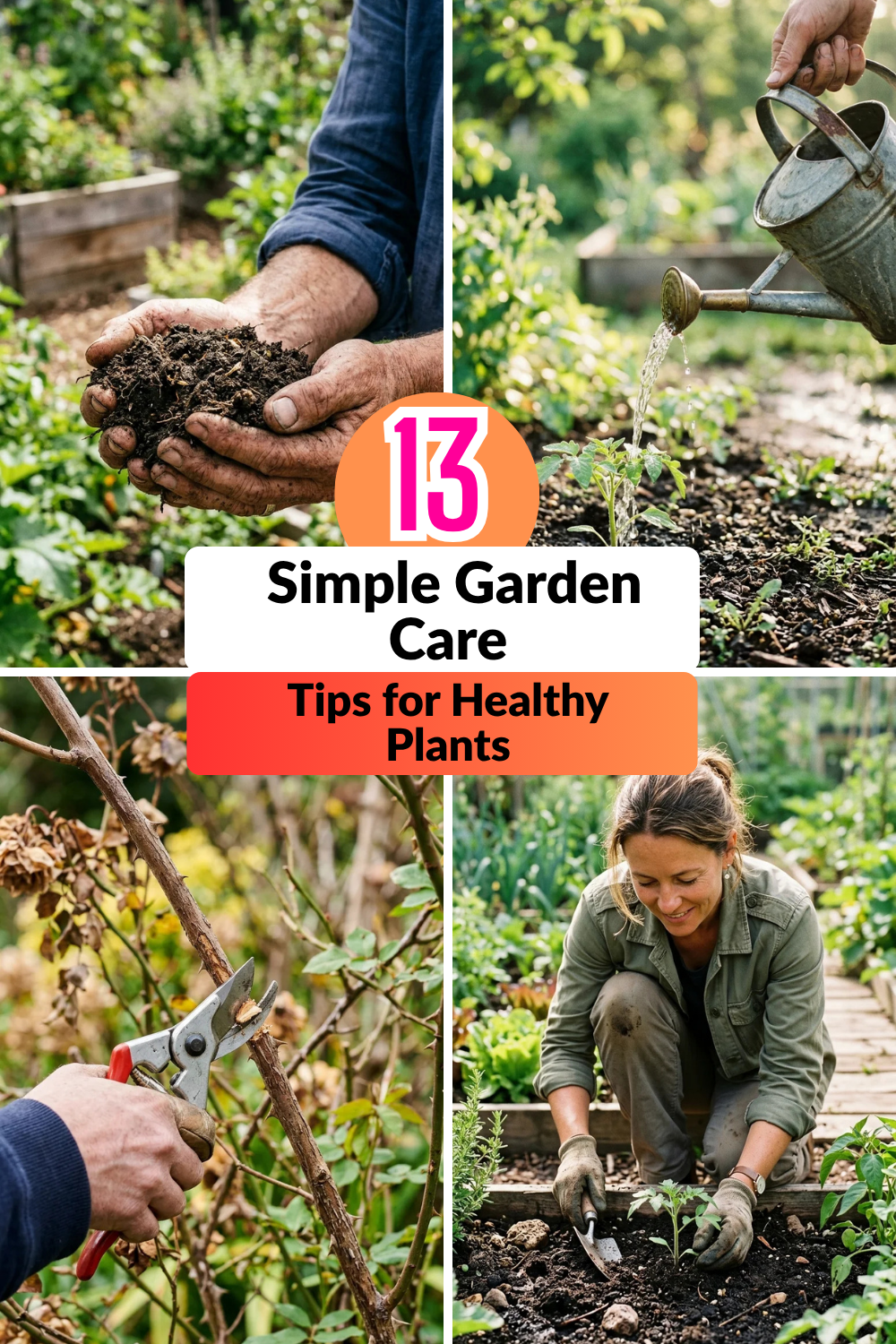 13 Simple Garden Care Tips for Healthy Plants