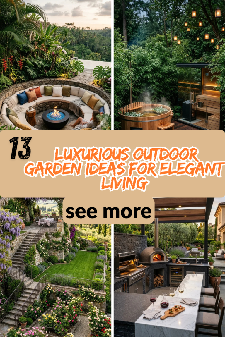 13 Luxurious Outdoor Garden Ideas for Elegant Living
