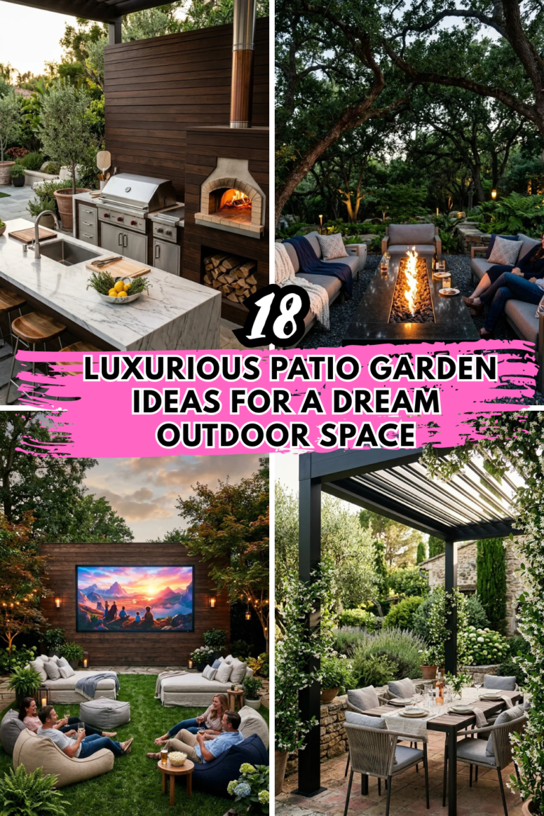 18 Luxurious Patio Garden Ideas for a Dream Outdoor Space