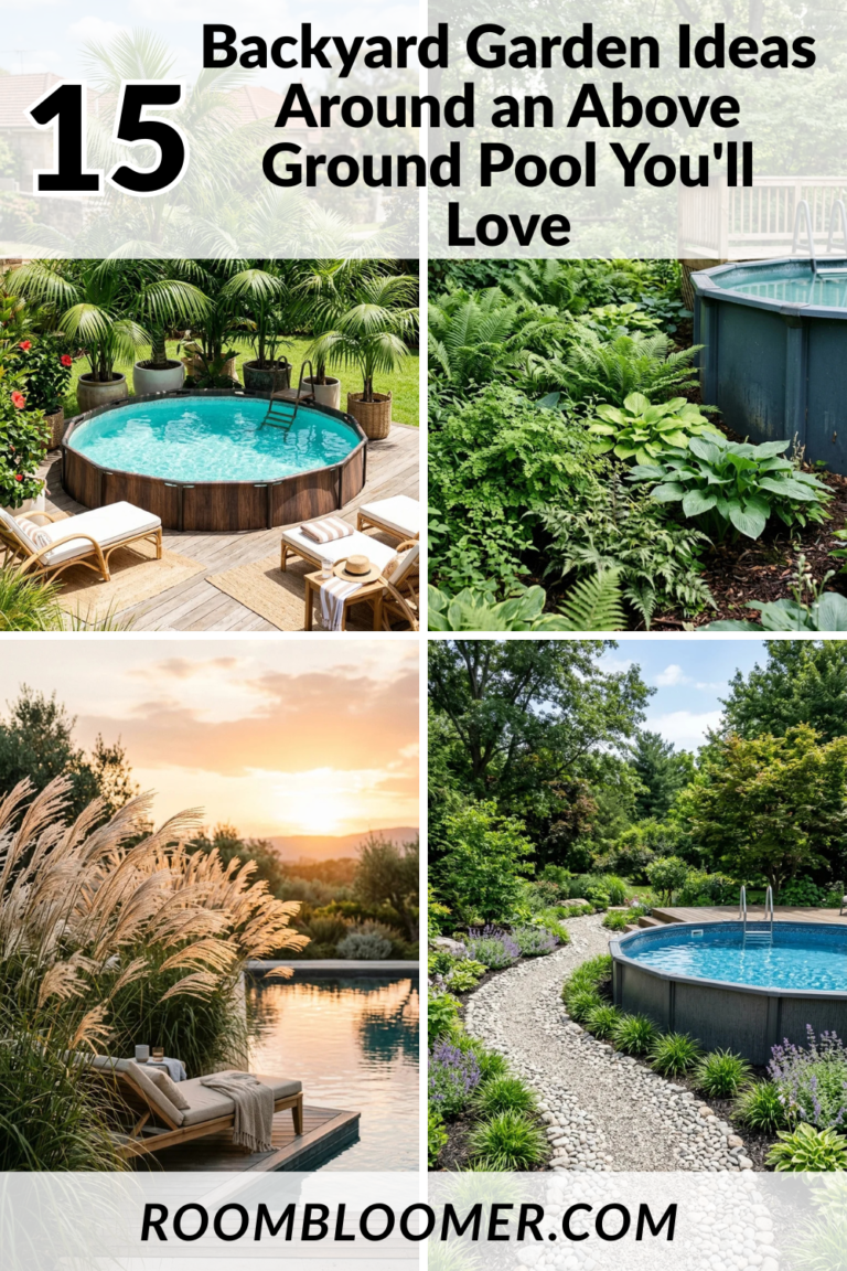 15 Backyard Garden Ideas Around an Above Ground Pool You’ll Love