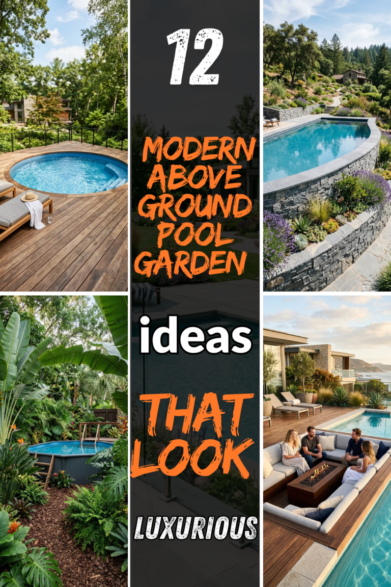12 Modern Above Ground Pool Garden Ideas That Look Luxurious