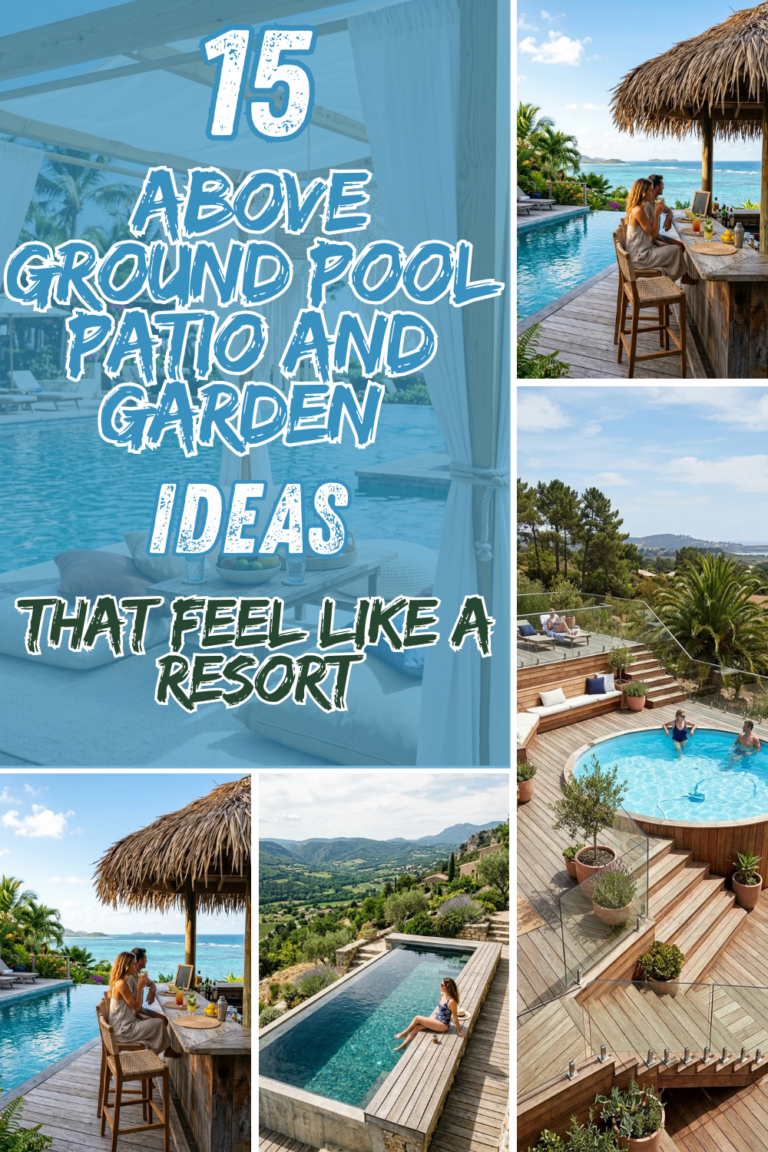 15 Above Ground Pool Patio and Garden Ideas That Feel Like a Resort