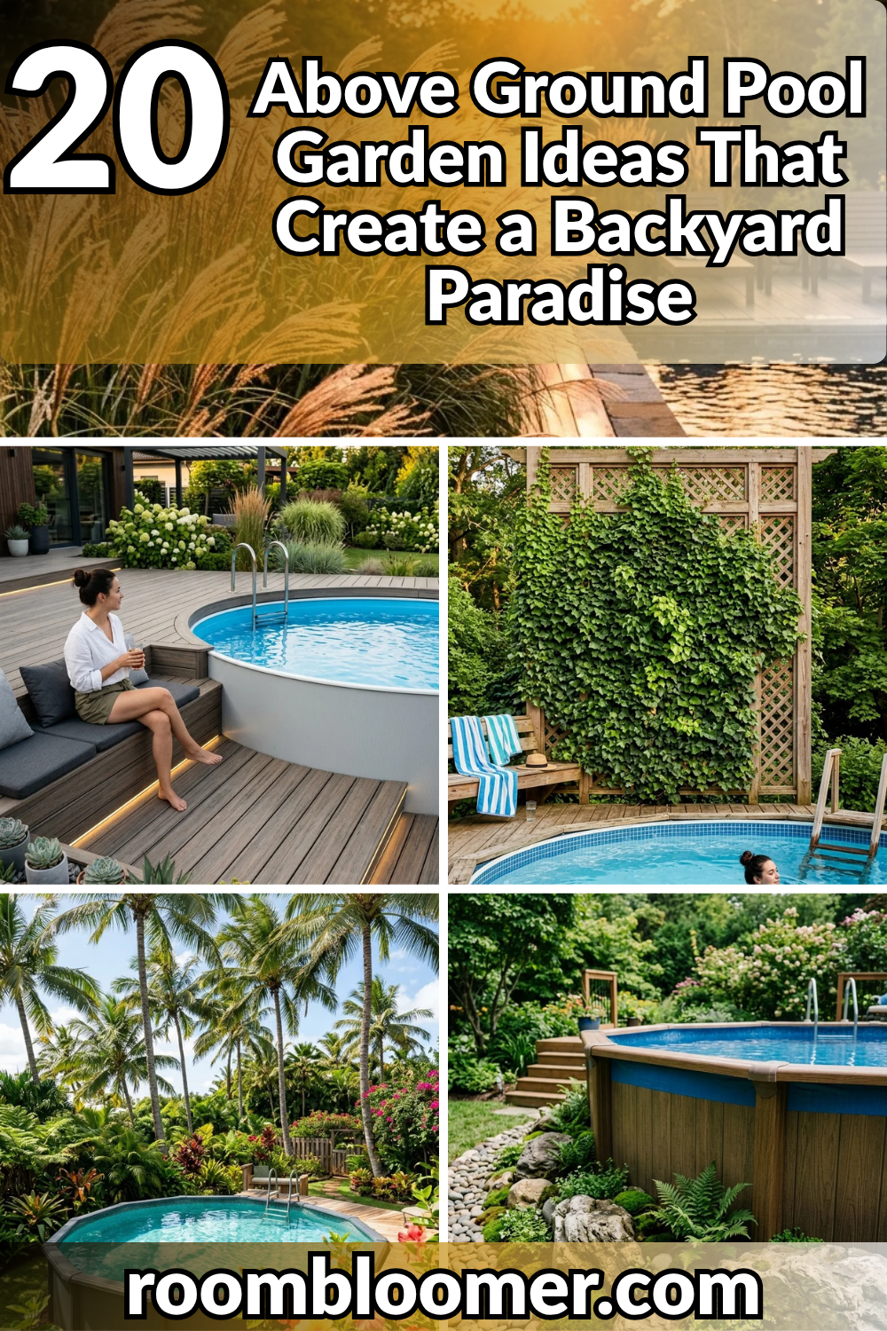 20 Above Ground Pool Garden Ideas That Create a Backyard Paradise