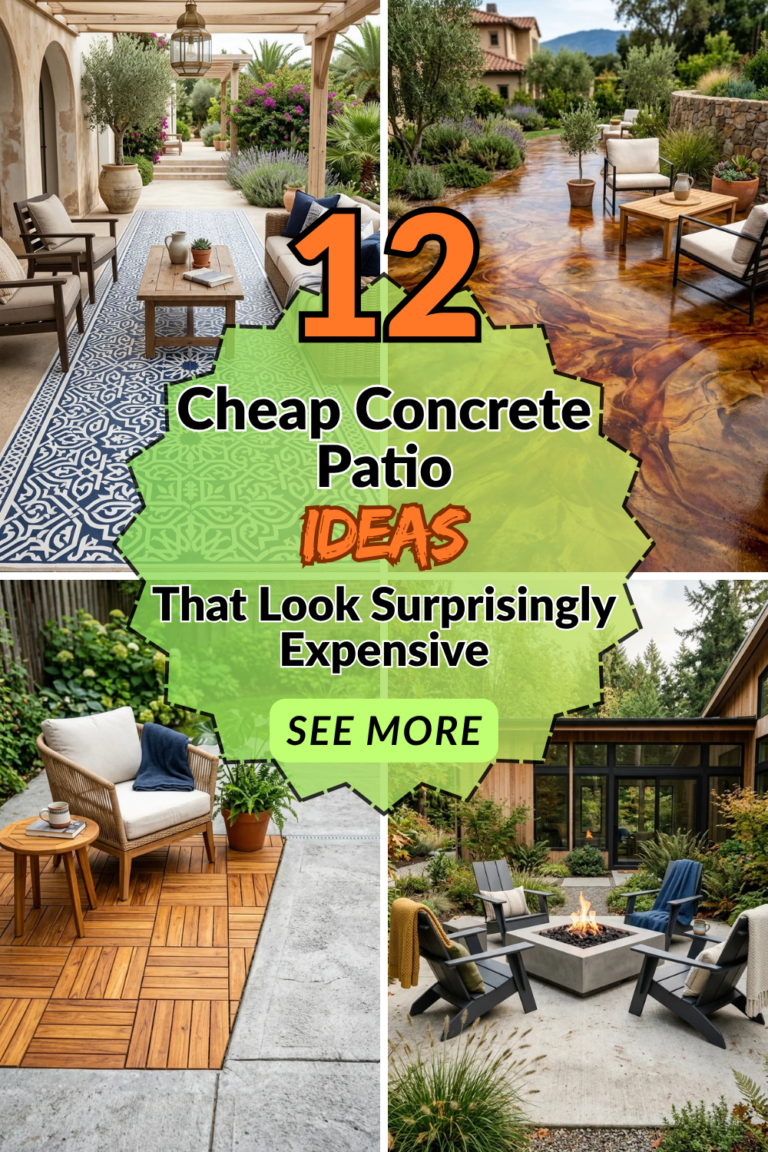 12 Cheap Concrete Patio Ideas That Look Surprisingly Expensive