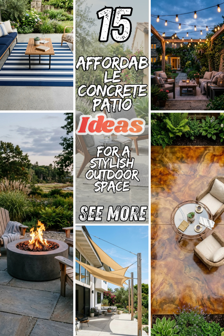 15 Affordable Concrete Patio Ideas for a Stylish Outdoor Space