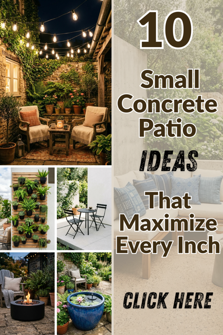 10 Small Concrete Patio Ideas That Maximize Every Inch
