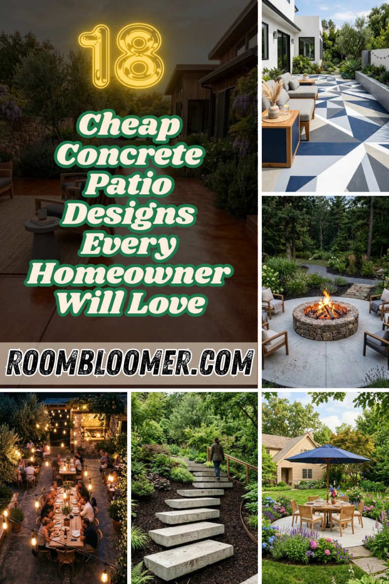 18 Cheap Concrete Patio Designs Every Homeowner Will Love