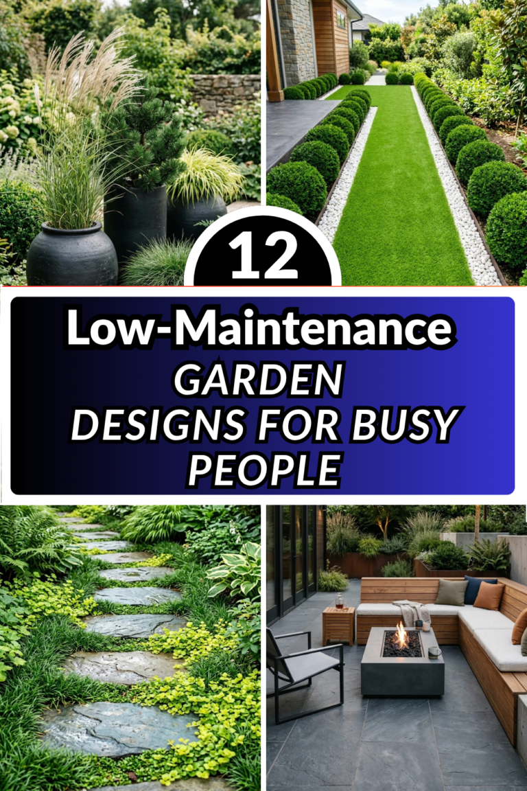 12 Low-Maintenance Garden Designs for Busy People
